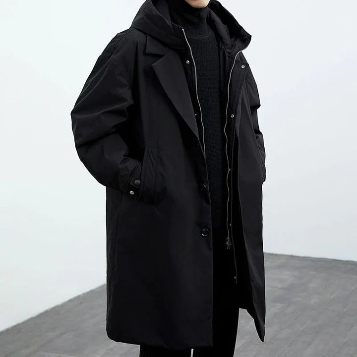 Stilla | Herre Varm Vandtæt Trench - Elegant Steppet Puffer Design