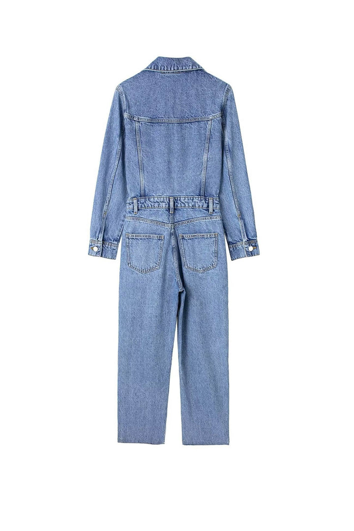 Stilla | Jeanskombinationer Med Lange Ærmer, Lommer Og Høj Talje