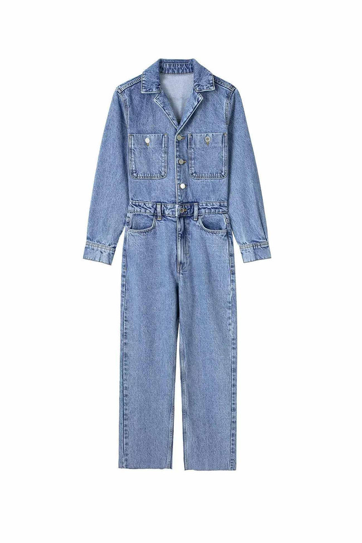 Stilla | Jeanskombinationer Med Lange Ærmer, Lommer Og Høj Talje