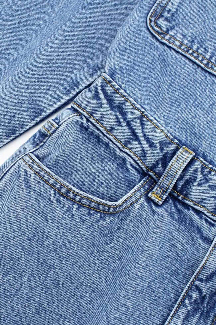 Stilla | Jeanskombinationer Med Lange Ærmer, Lommer Og Høj Talje