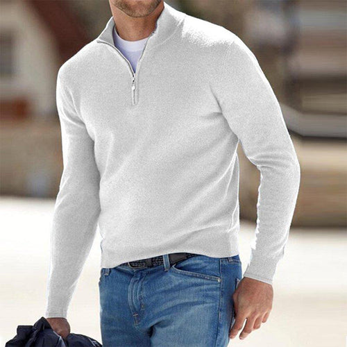 Stilla | Slim Fit Let bomuldsblanding Halv lynlås Casual stil