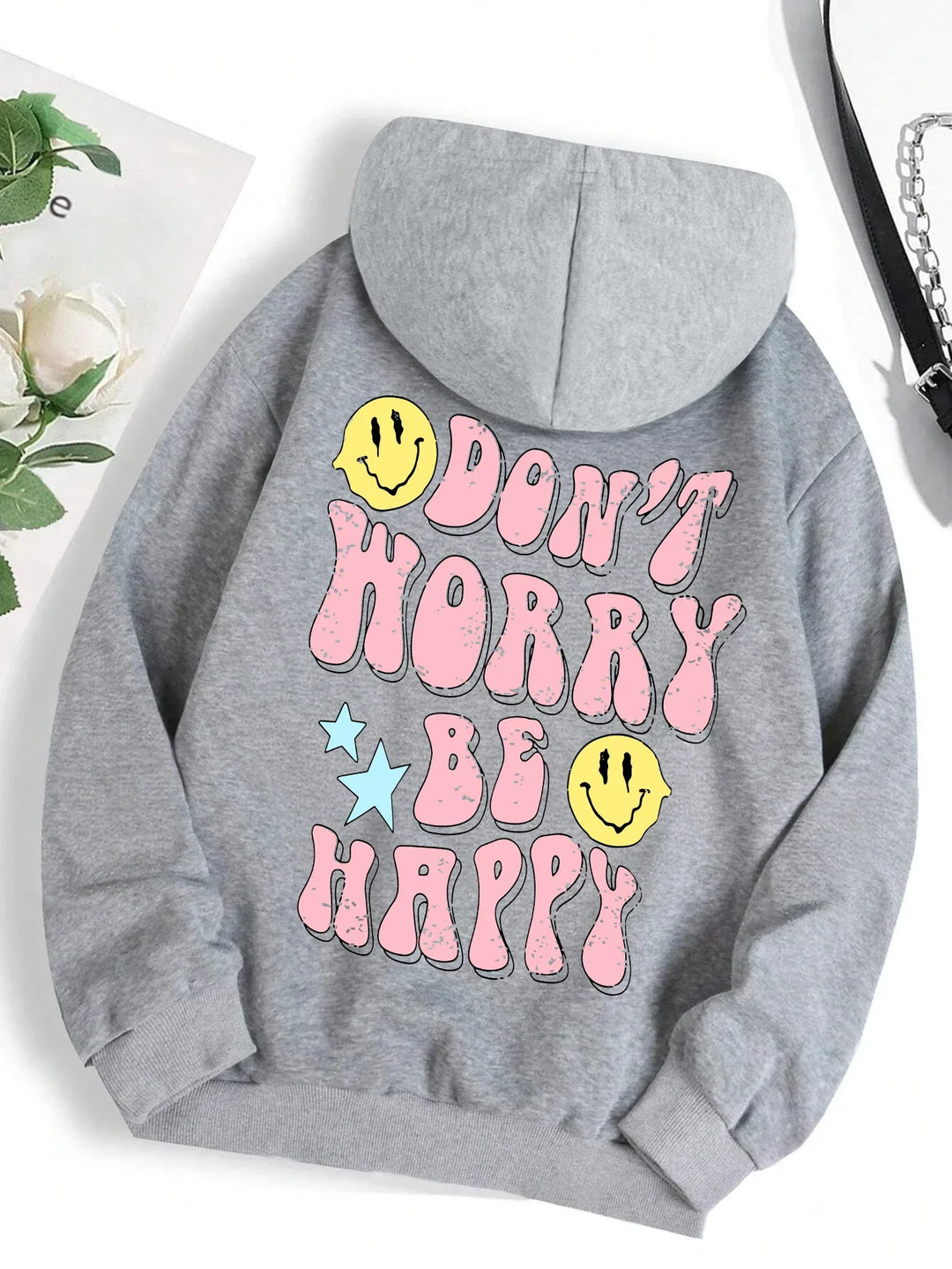 Stilla | Worry Be Happy Hoodie til Damer
