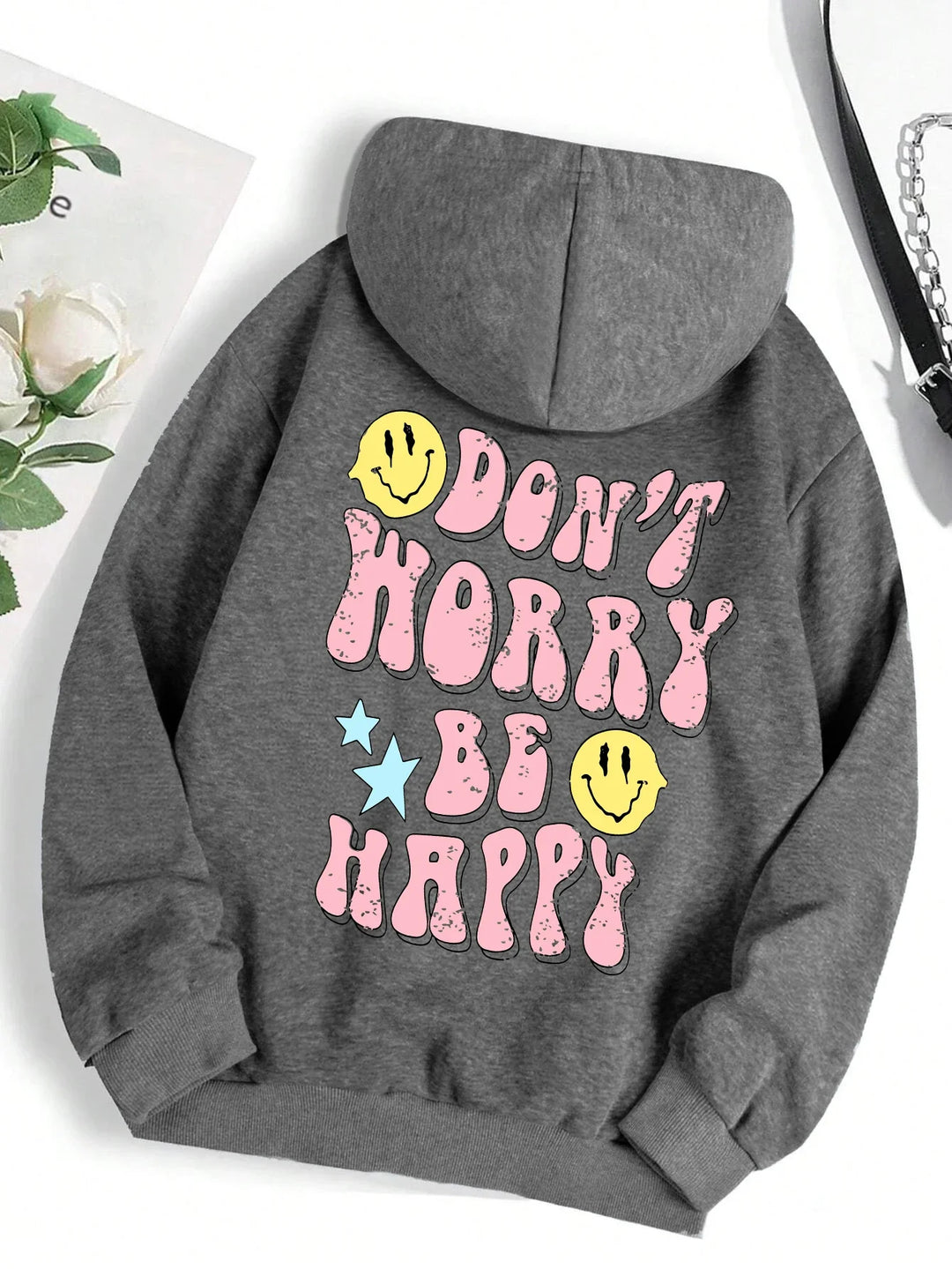 Stilla | Worry Be Happy Hoodie til Damer