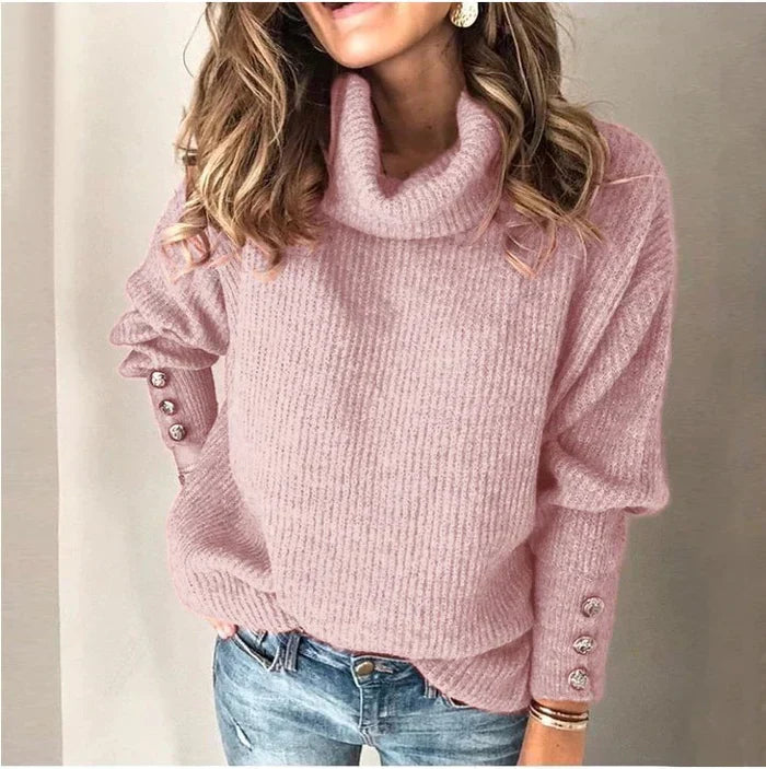 Stilla | Elegant Damenpullover med dekorative knapper