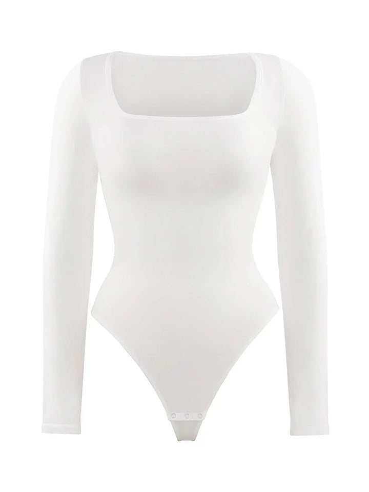 Stilla | Langærmet jumpsuit med firkantet udskæring