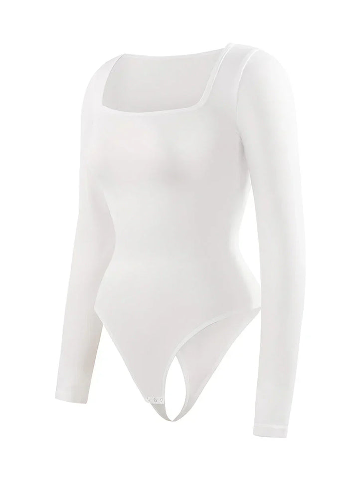 Stilla | Langærmet jumpsuit med firkantet udskæring