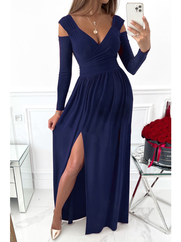 Stilla | Lang Kjole Gravid Elegante Tynd Cocktail Side Slids Gravidkjole