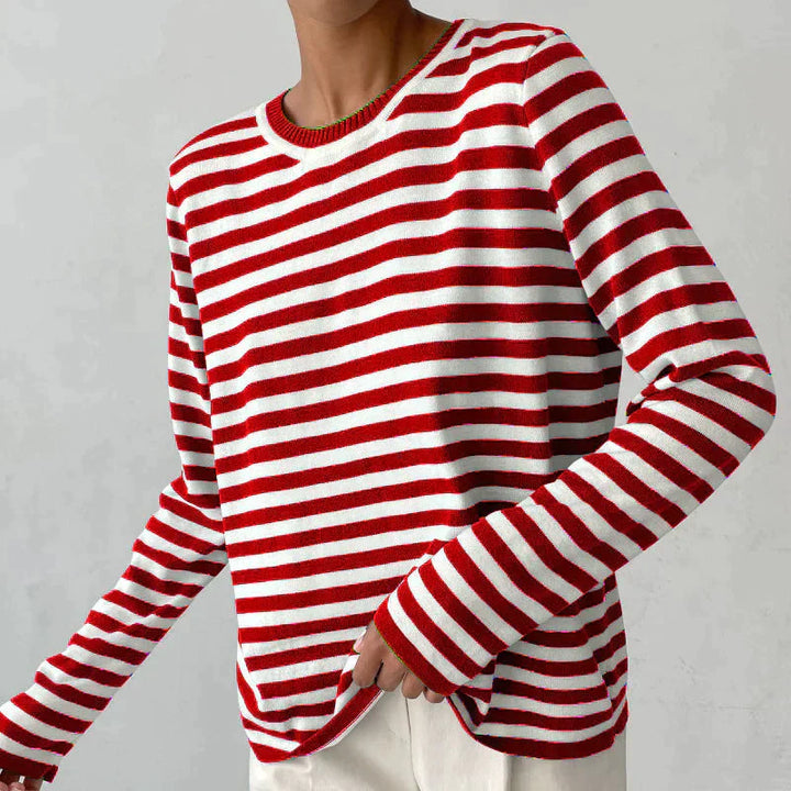 Stilla | Mode Stribet Bluse Elegant Stribet Bluse Til Kvinder