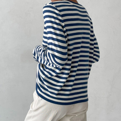 Stilla | Mode Stribet Bluse Elegant Stribet Bluse Til Kvinder