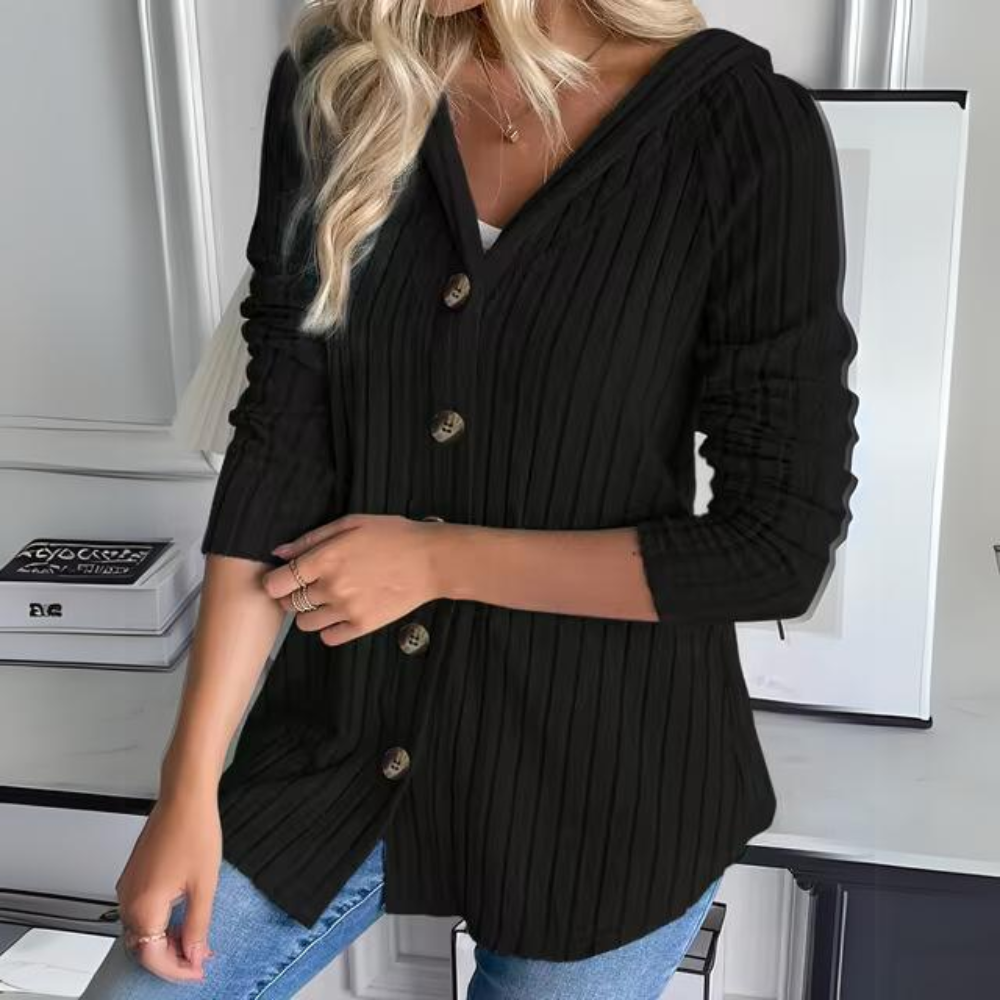 Stilla | Strikpullover med knapper