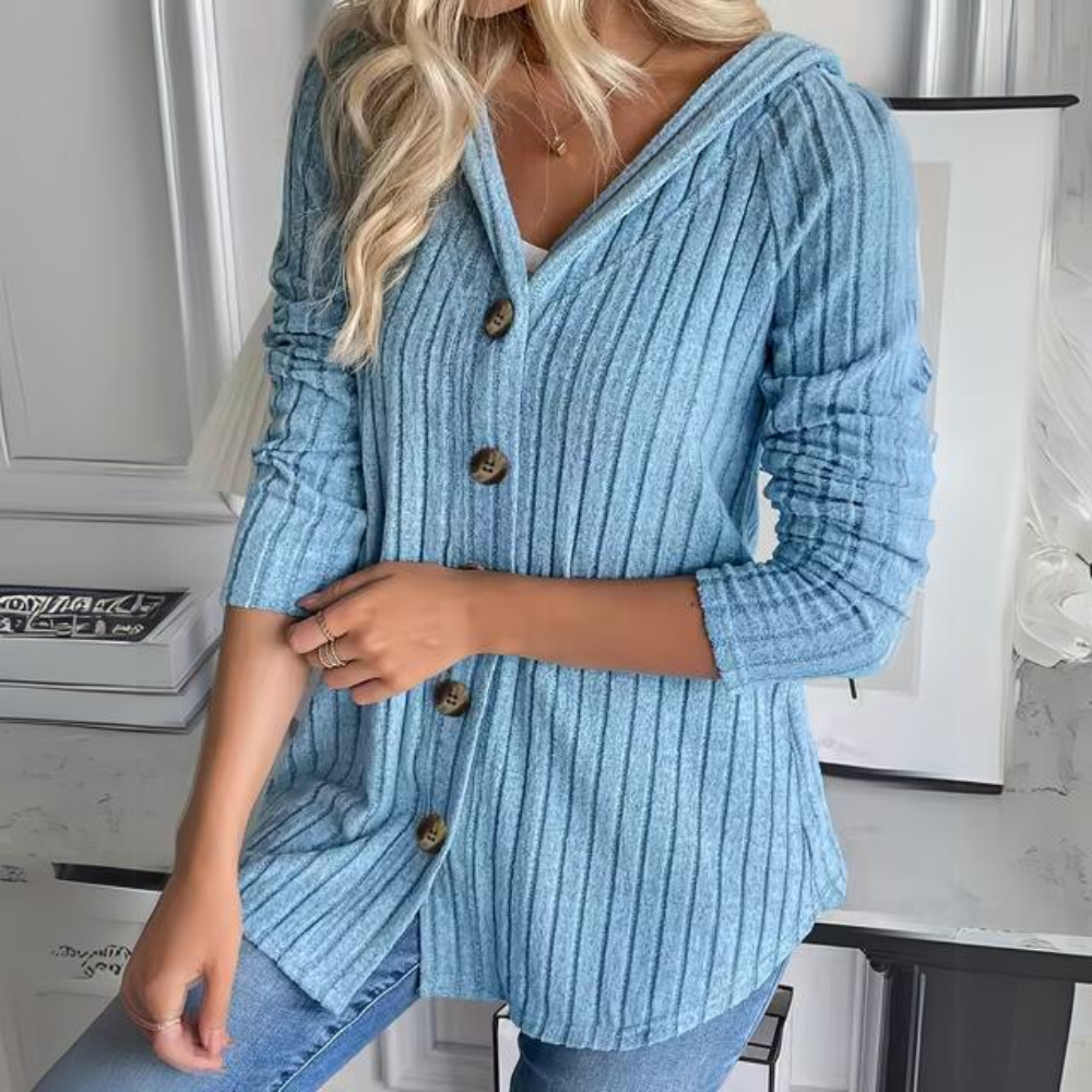 Stilla | Strikpullover med knapper