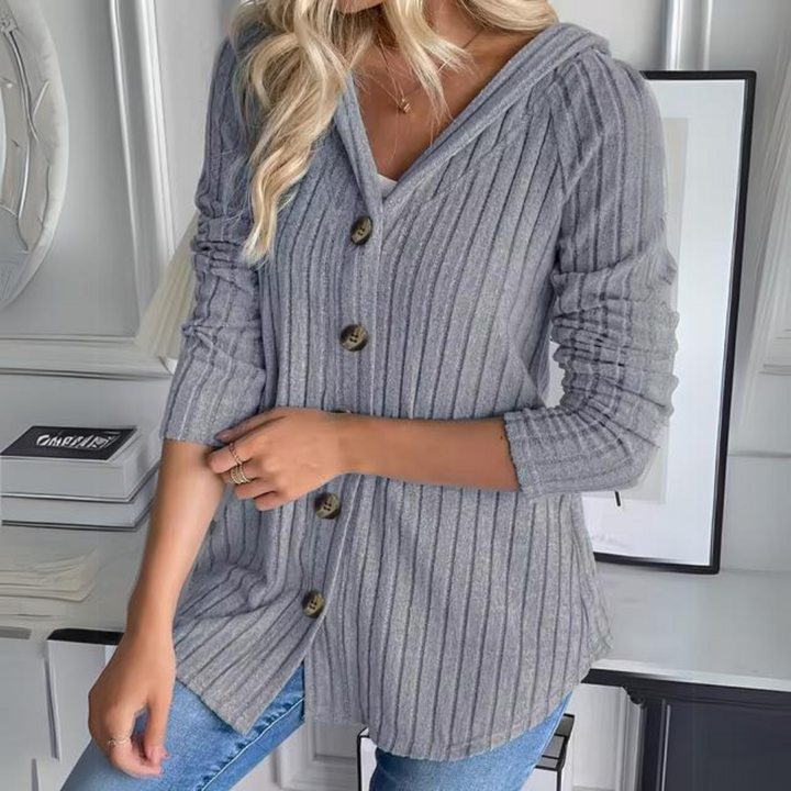 Stilla | Strikpullover med knapper