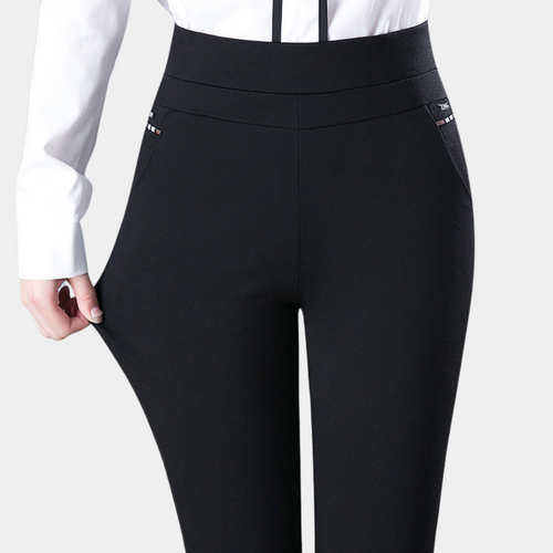Stilla | Slim Fit Høj Talje Stretchstof Ankellang Elegant Stil