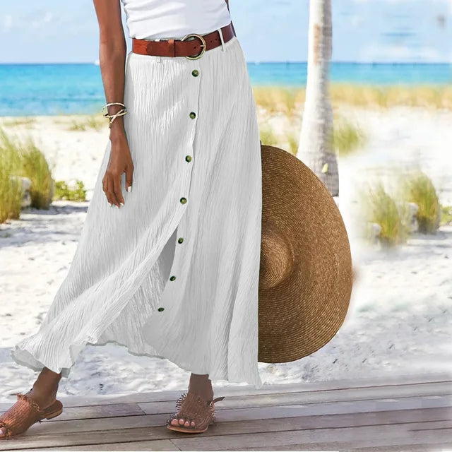 Stilla | Lang Nederdel Med Knapper