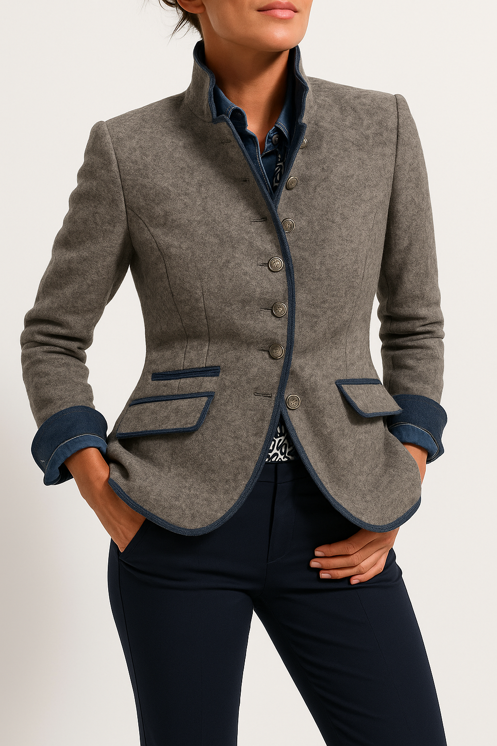 Stilla | Blazer med ståkrave