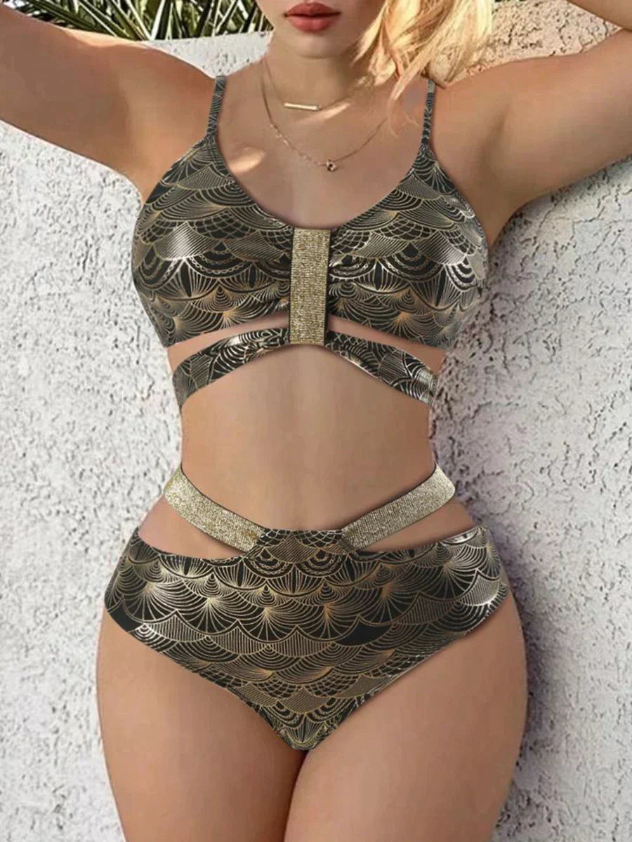 Stilla | Push up Bikinioverdel med metallic søm