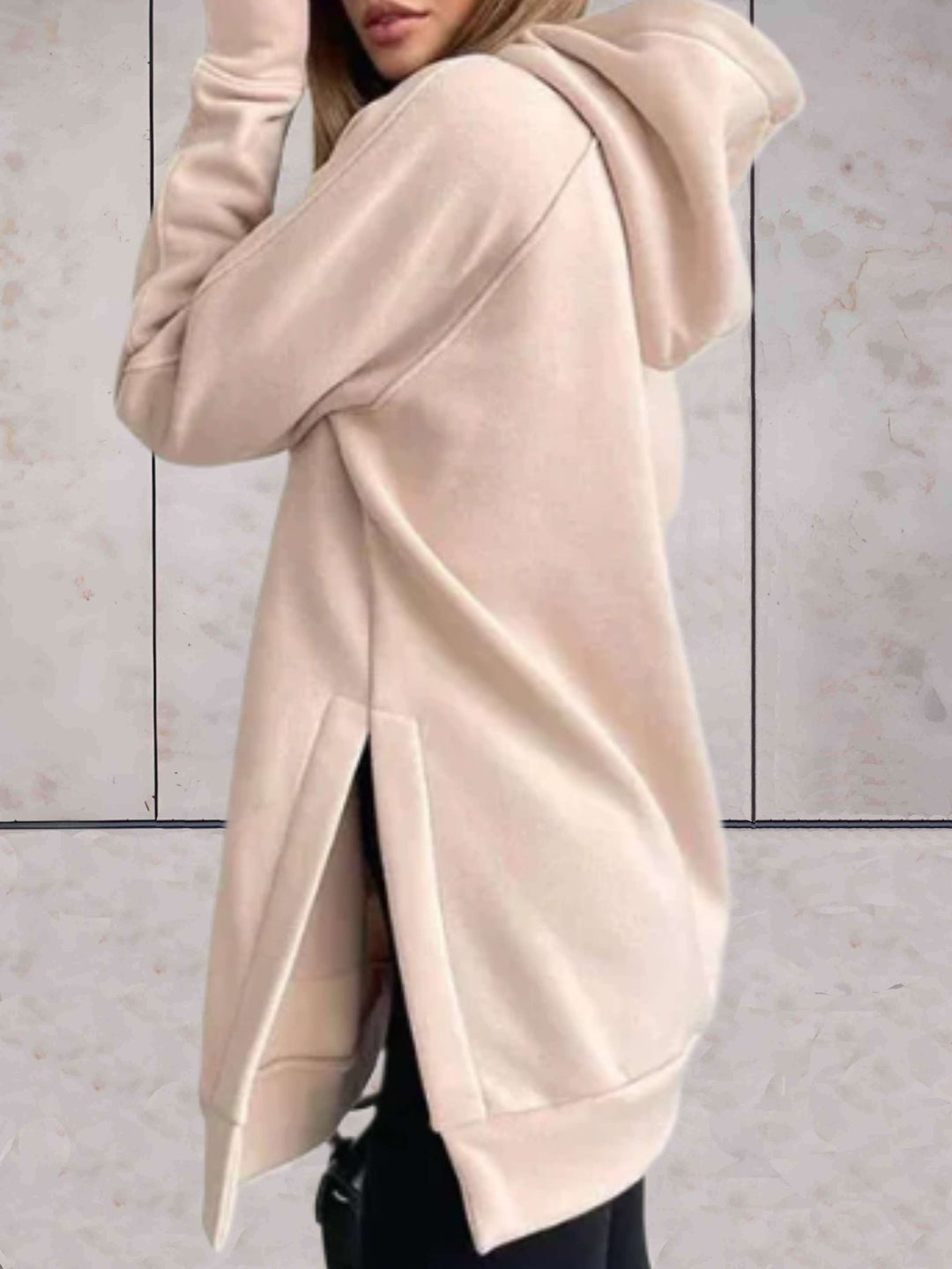Stilla | Sweatshirt Oversized Let At Bære Med Lynlås Og Oversized Lommer