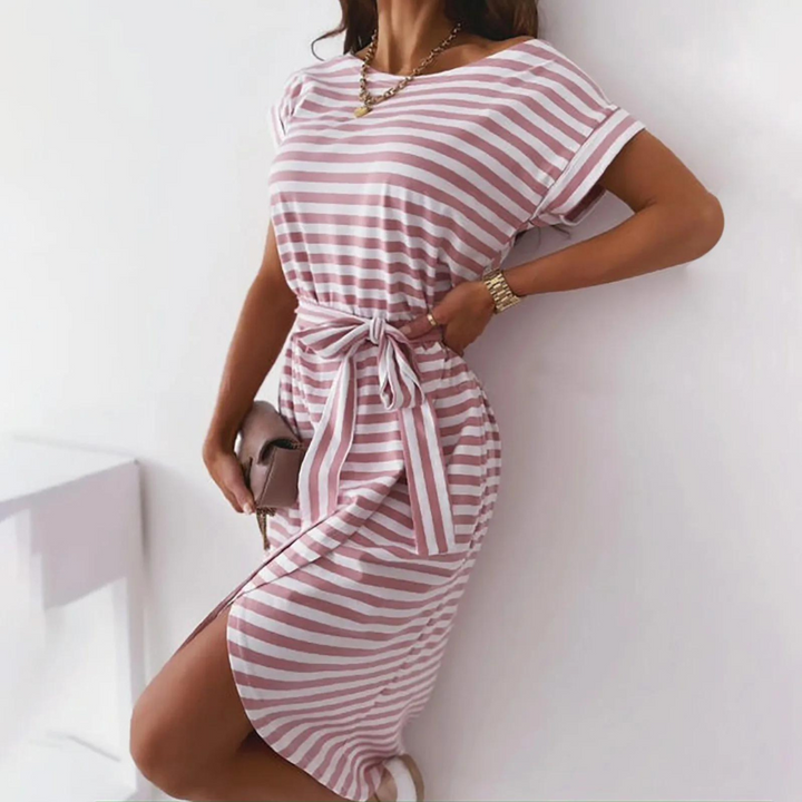 Stilla | Stribet Midikjole