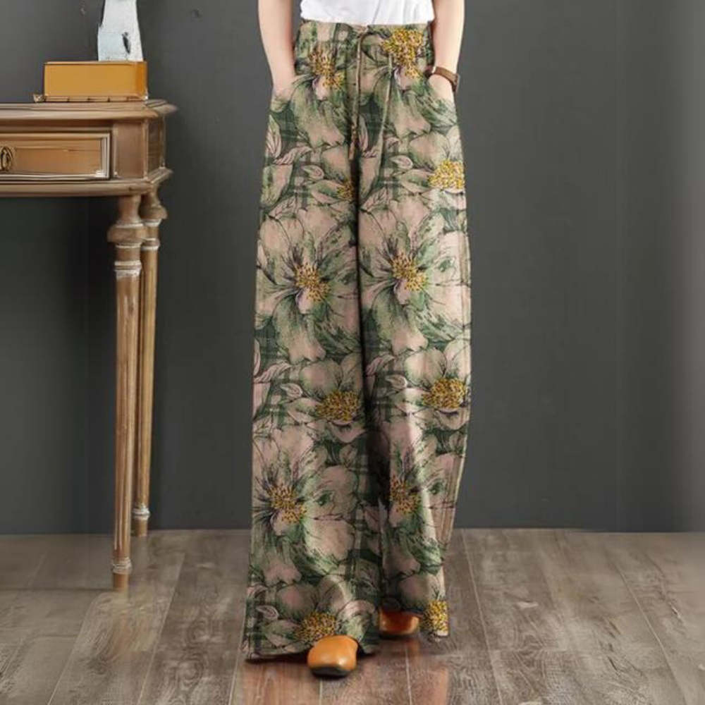 Stilla | Boho Bukser Med Elastisk Talje
