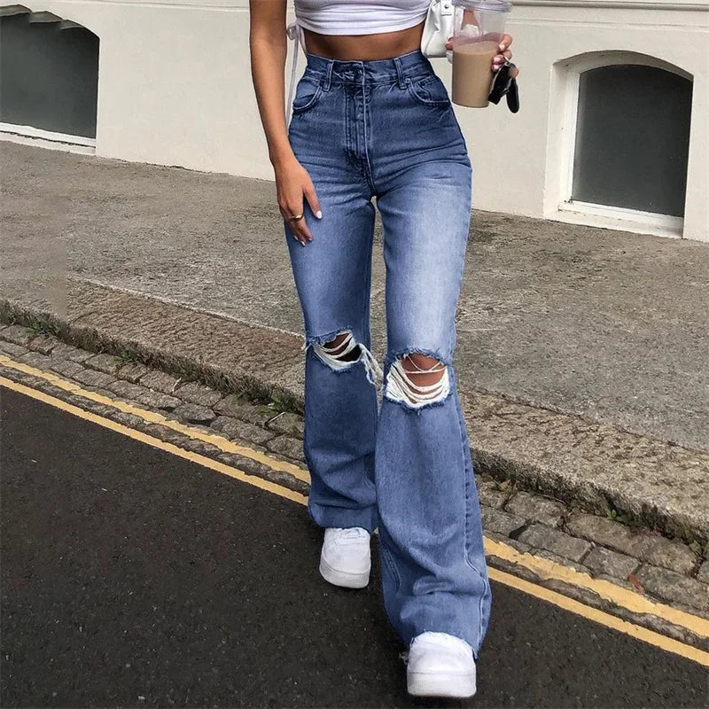 Stilla | Afslappet Bred Ben Denim Jeans Damer