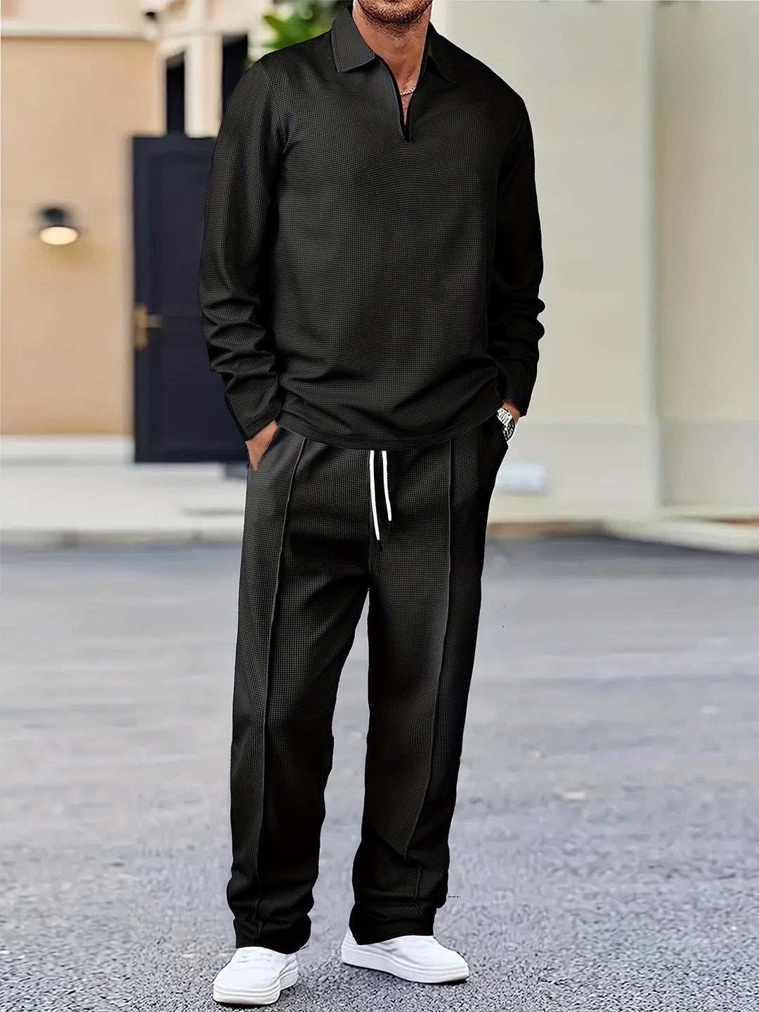 Stilla | Sæt Herre med Lynlås Og Snoretræk-Bukser