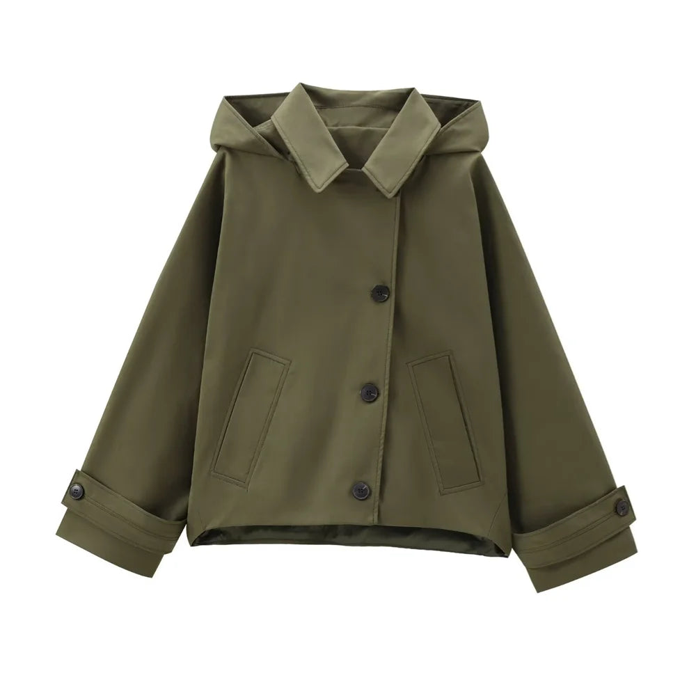 Stilla | Trenchcoat Dame med Hætte