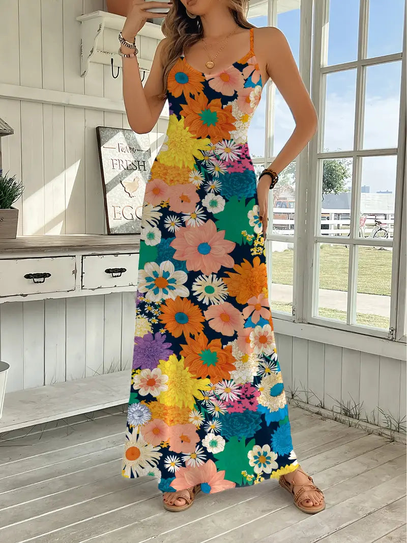 Stilla | Maxi Kjole Med Blomsterprints