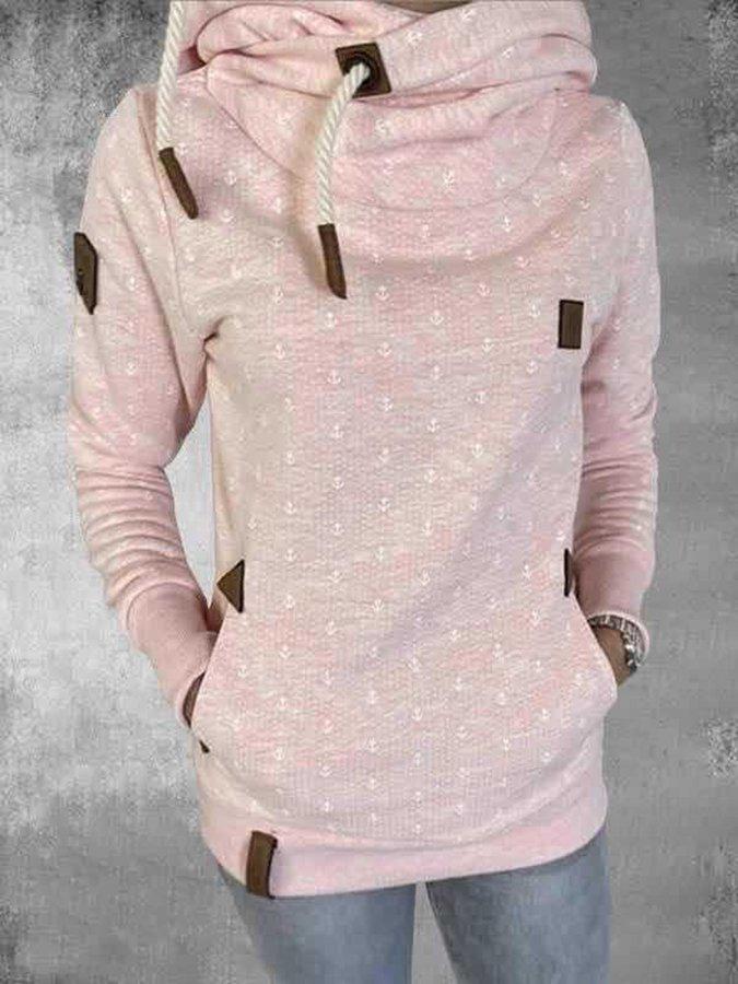 Stilla | Sweatshirt med høj krave i rosa til kvinder