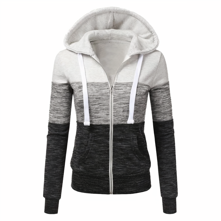 Stilla | Sweatshirt i Tre Farver Med Hætte Og Lynlås
