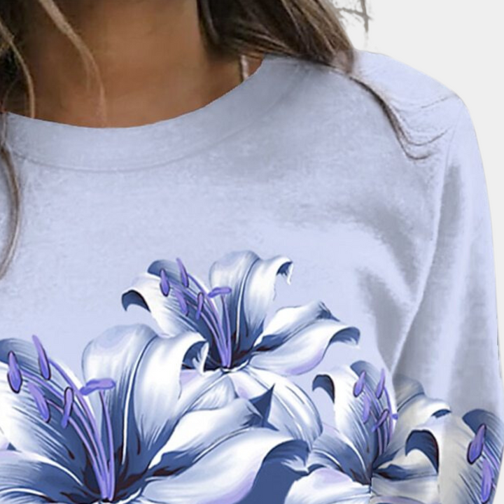 Stilla | Blomstret Sweatshirt til Kvinder