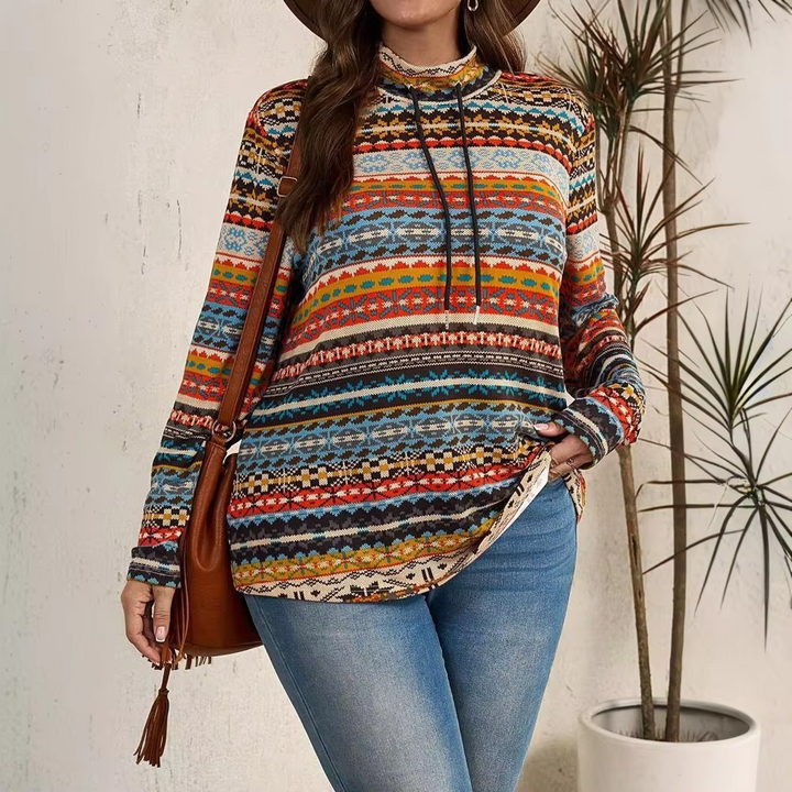 Stilla | Læder Pullover Med Snor