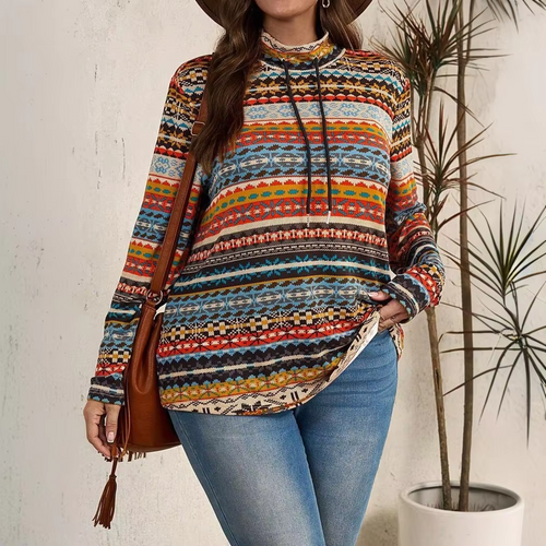 Stilla | Læder Pullover Med Snor