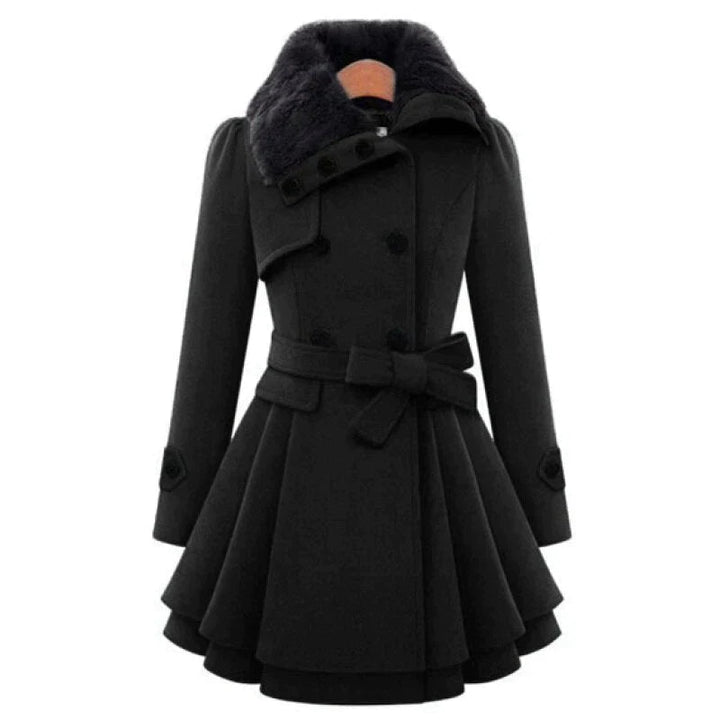Stilla | Trench Chic Med Vegetabilsk Pels-look For Et Luksuriøst Look