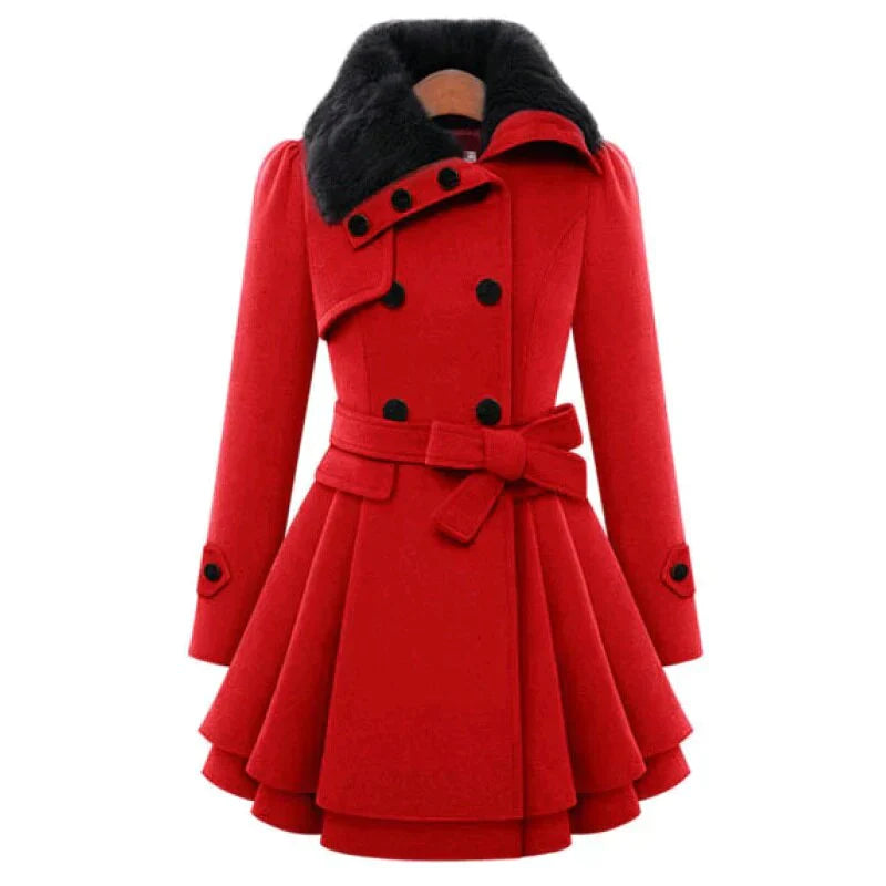 Stilla | Trench Chic Med Vegetabilsk Pels-look For Et Luksuriøst Look