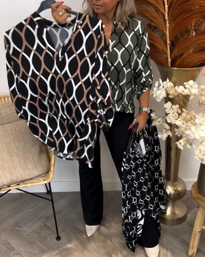 Stilla | Bluse med grafisk tryk