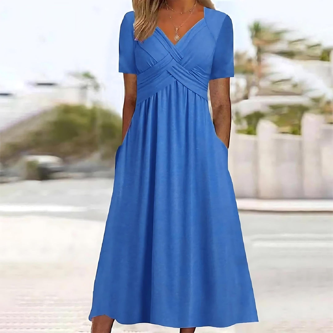 Stilla | Midi Elegante kjole med mavekontrol