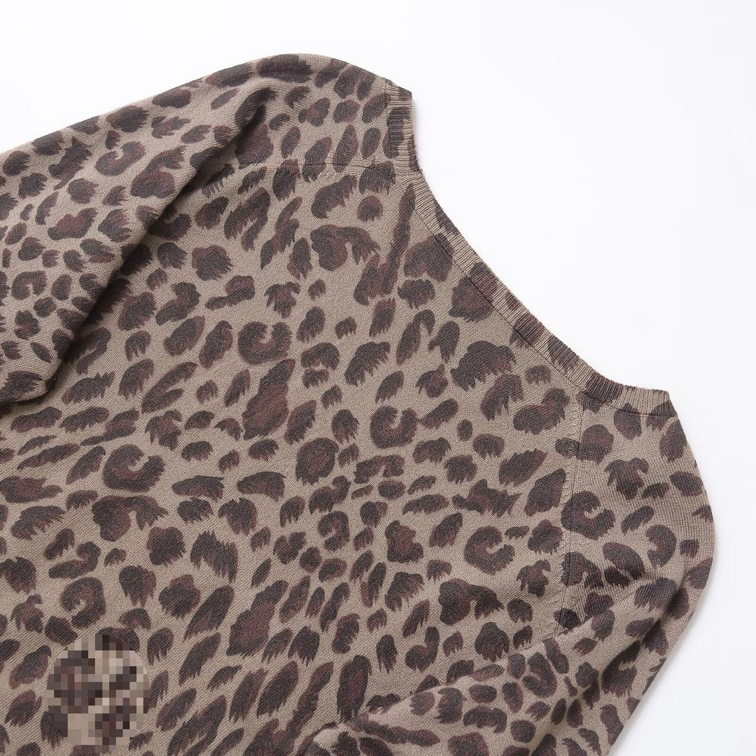 Femme Behagelig Leopard Print Pullover Stilla