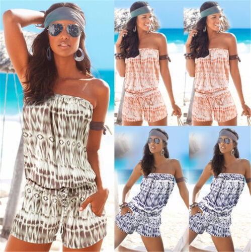Dame Strapless Bohemian To-Delt Sæt Stilla