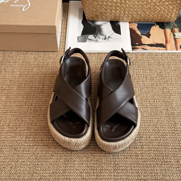 Femme Cross-Strap Espadrille Sandaler Stilla