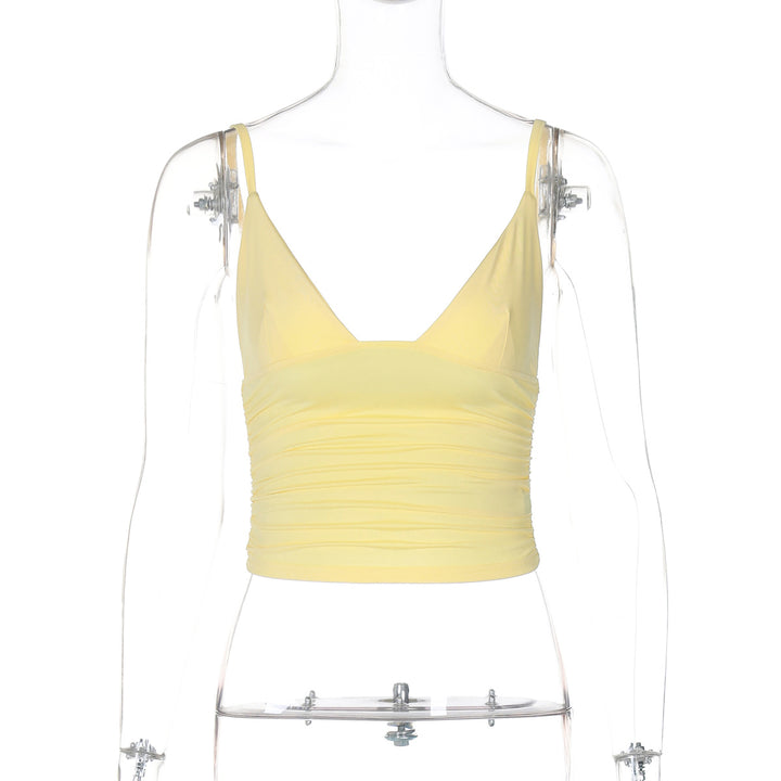 Dame Crop-Top med asymmetrisk snit og tætsiddende silhuet Skovae