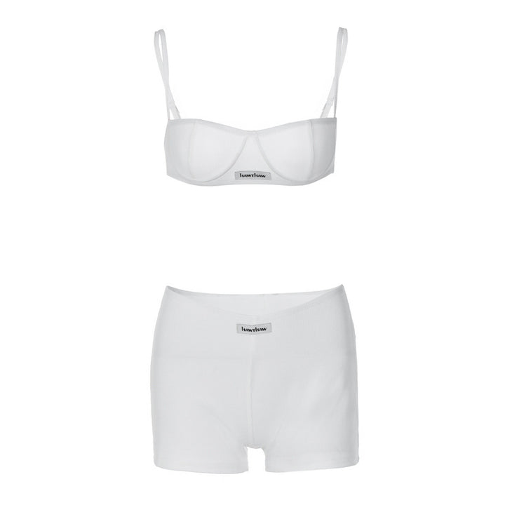 Dame Sporty Sæt med Bustier-top og korte bukser Stilla