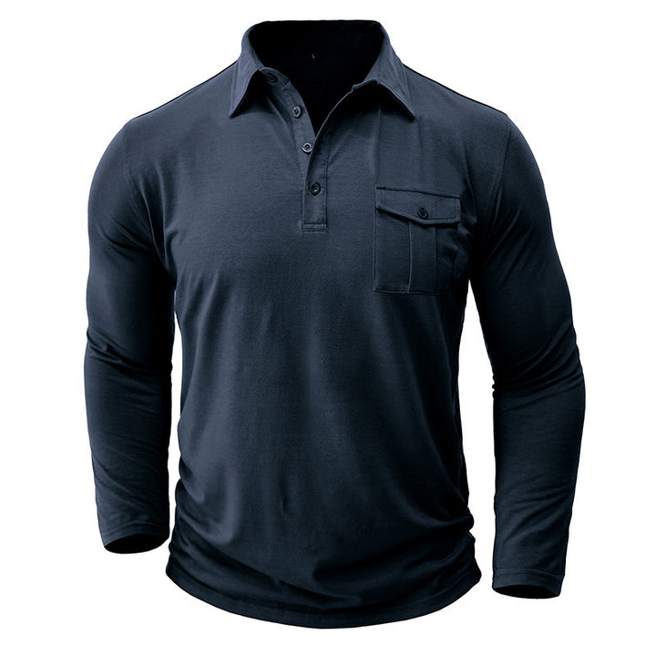 Herrer Langærmet Poloshirt Stilla