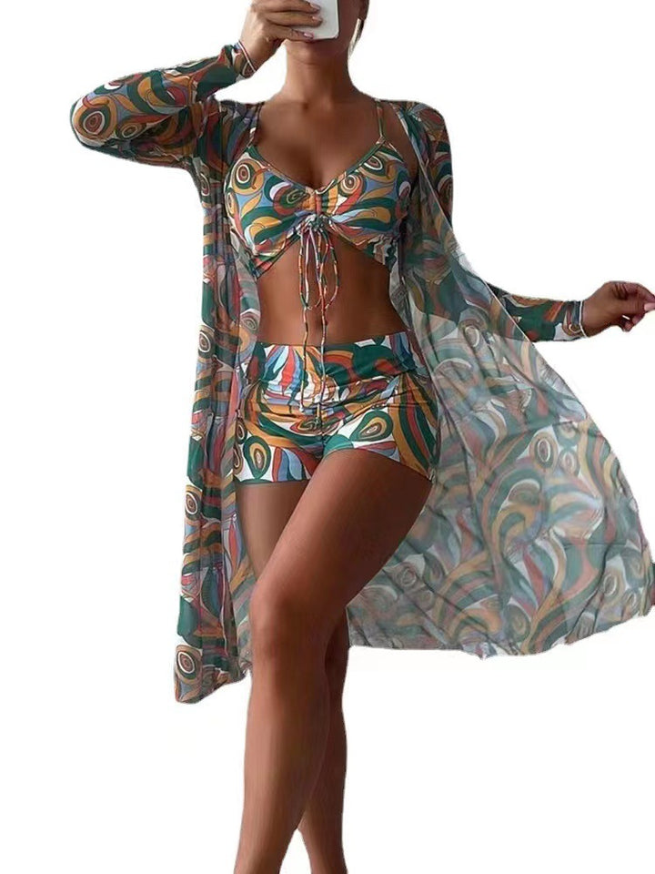 Dame Farverig Strandmode med Letvægtig Kaftan Stilla