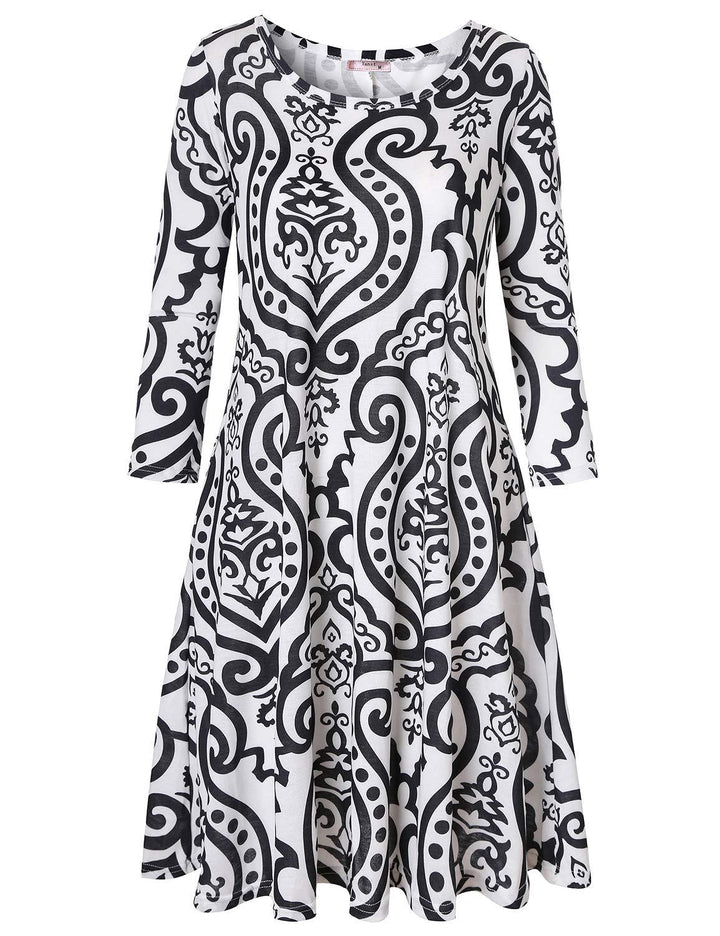 Dame Mode Tøj Kjole i elegant Boho-stil Stilla