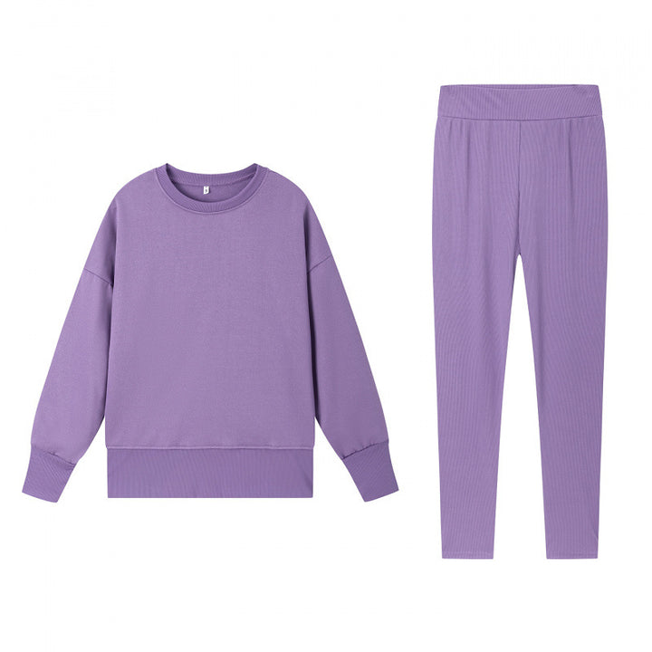 Damer hyggeligt sports sæt med løstsiddende sweatshirt og tætsiddende leggings Stilla