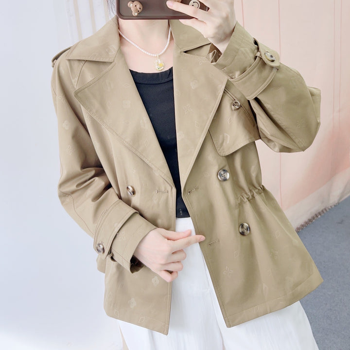 Dame Elegant Trenchcoat-Jakke med dobbelt knaprækkefølge og moderigtigt snit Stilla