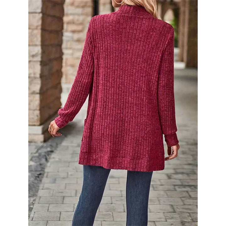Dame Langærmet Strikcardigan med asymmetrisk Snit Stilla