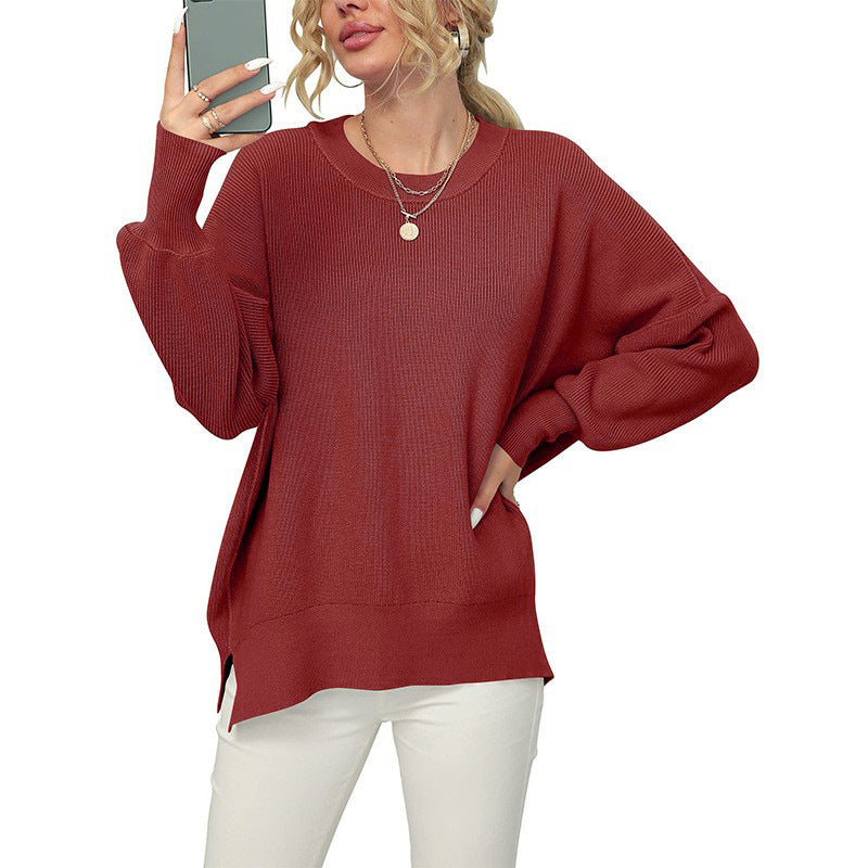 Dame løst strik pullover med bred pasform Stilla