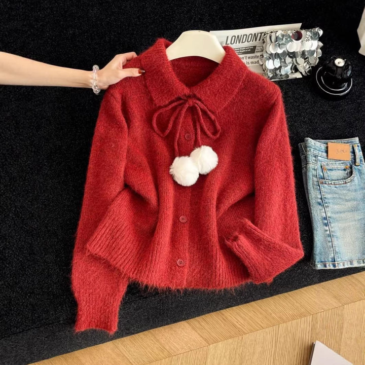 Dame legesyge cardigan med stor krave Stilla