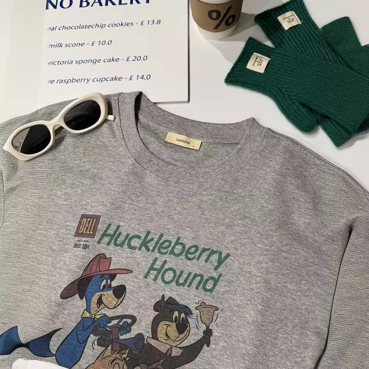 Dame T-Shirt med nostalgisk cartoon-tryk og afslappet pasform Stilla
